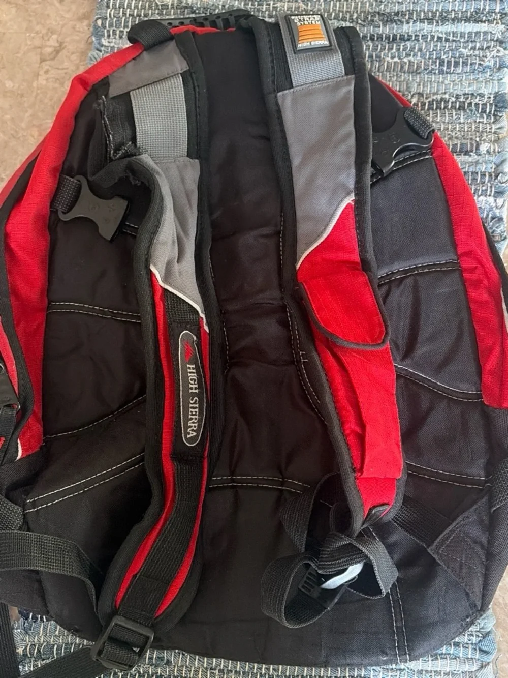 High Sierra Red and Gray Compact Men's Backpack